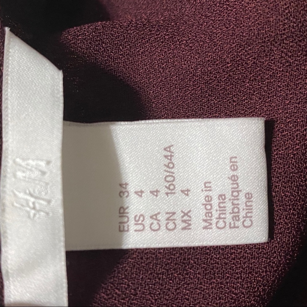 H&M Burgundy Scalloped Romper - Picture 7 of 7